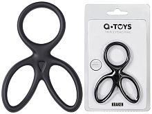 Тройное кольцо на пенис и мошонку A-Toys Kraken