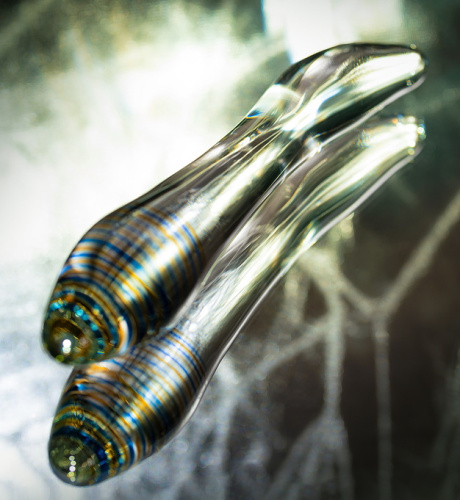 Двусторонний прозрачный фаллос из стекла Sexus Glass 22 см фото 8