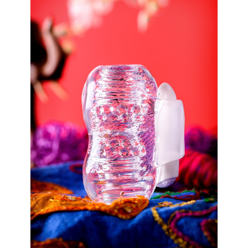 Прозрачный мастурбатор Lingam Khani с вибрацией фото 5