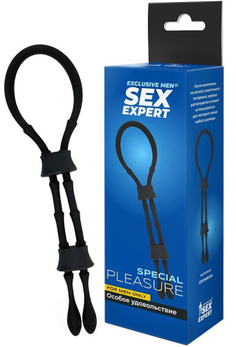 Лассо на пенис с регулировкой утяжки Sex Expert
