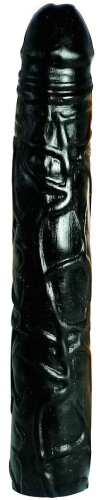Большой фаллоимитатор черного цвета Big Mr Softy 29 см фото 2