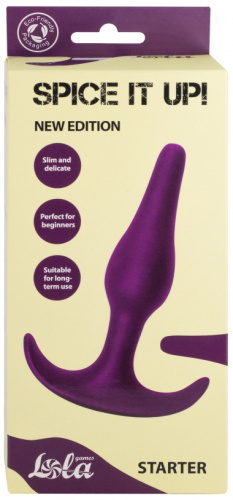 Анальный стимулятор из медицинского силикона Spice It Up Starter фиолетовый фото 3