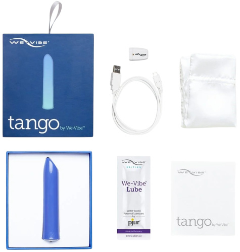 Мини-вибратор We-Vibe Tango перезаряжаемый голубой фото 12
