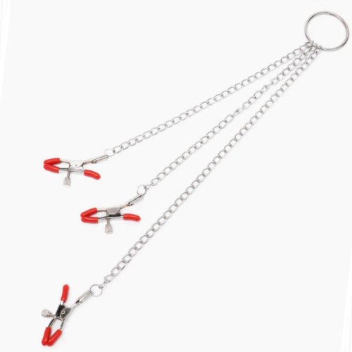 Зажимы для сосков и клитора красные фото 2