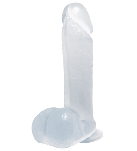 Прозрачный фаллоимитатор на присоске 19 см фото 2