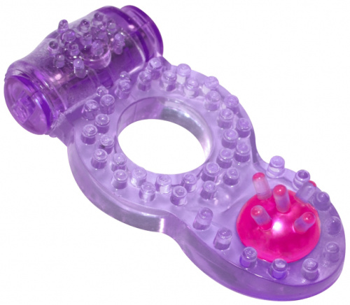 Тянущееся виброкольцо для эрекции Rings Ringer Purple фото 3