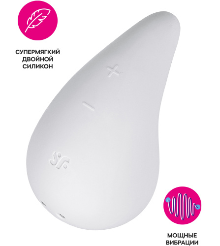 Клиторальный вибростимулятор Satisfyer Dew Drop белый фото 2
