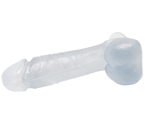 Прозрачный фаллоимитатор на присоске 19 см фото 5