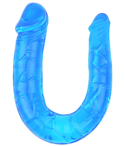 Двухголовый фаллоимитатор Double Dong голубой 30 см фото 3