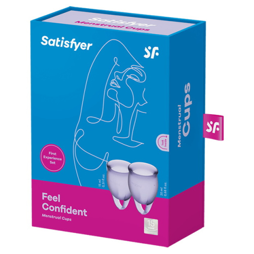 Набор менструальных чаш Satisfyer Feel Confident, лиловый фото 11