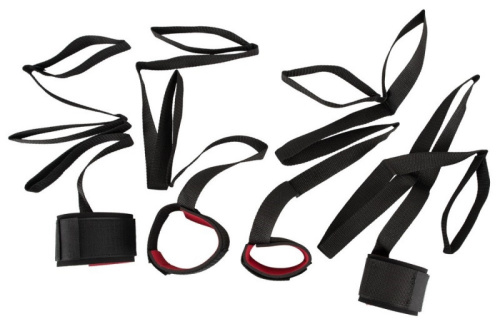 Черно-красный набор для бондажа к кровати Bondage Set фото 3