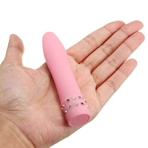 Вибратор со стразами розовый Diamond Princess фото 3