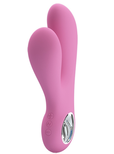 Перезаряжаемый вибратор с клиторальным стимулятором Pretty Love Canrol фото 2