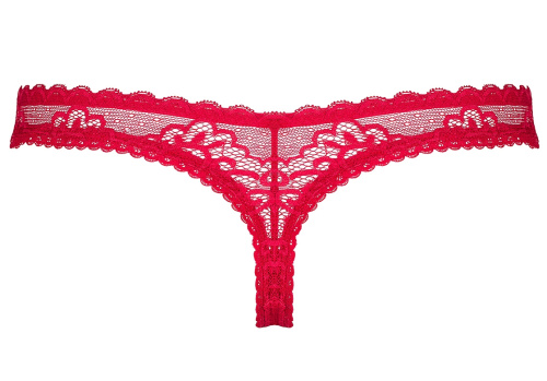 Кружевные красные трусики-стринги Rougebelle L/XL фото 4