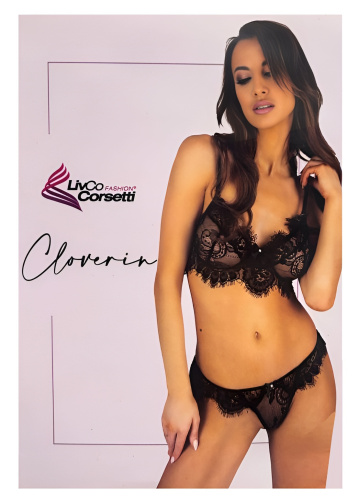 Эротический кружевной комплект черного цвета Cloverin S/M фото 6