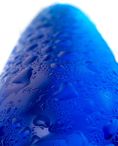 Синяя анальная втулка из стекла Sexus Glass фото 6