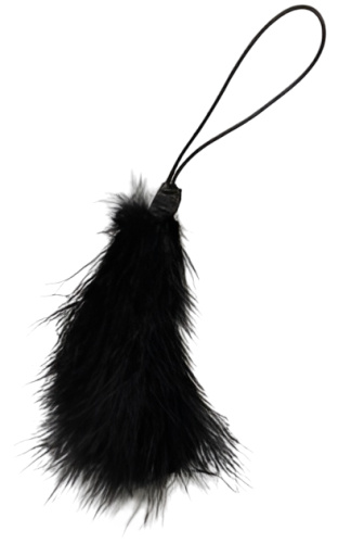 Перьевой тиклер Scandal Black Feather черный 18 см