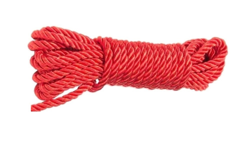 Красная веревка для бондажа 10 м фото 3