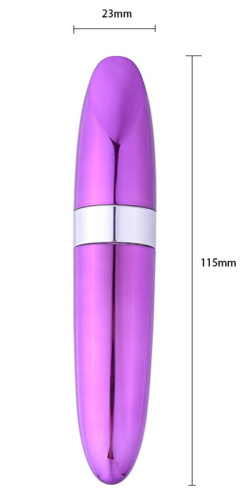 Вибростимулятор помада Vibrating Lipstick пурпурный фото 3