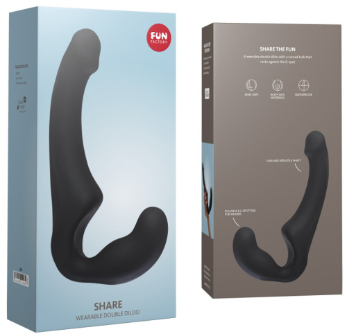 Безремневой страпон Fun Factory Share черный фото 8