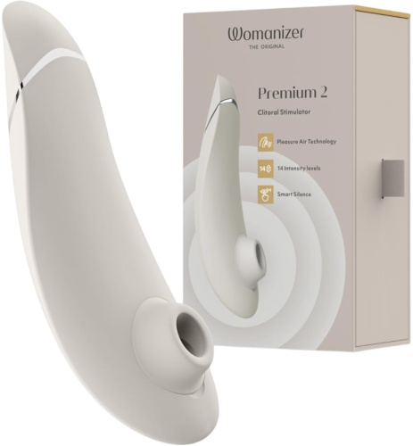 Бесконтактный стимулятор клитора Womanizer Premium 2 Gray