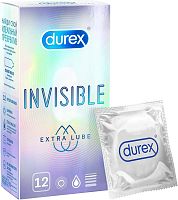 Презервативы Durex №12 Invisible Extra Lube ультратонкие c дополнительной смазкой