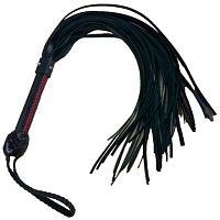 Короткая изысканная кожаная плеть с заклепками-шипами Hand Made