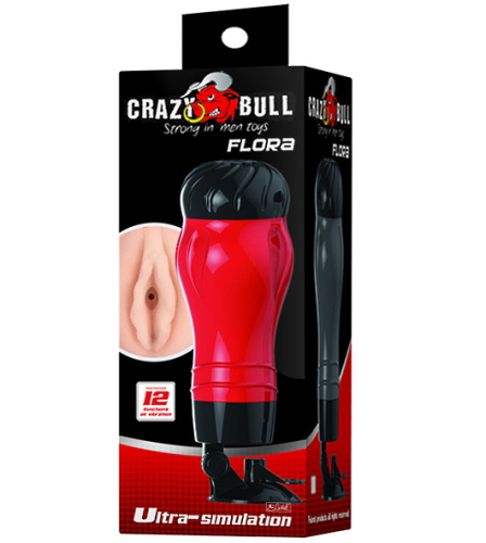 Мастурбатор-вагина с вибрацией Crazy Bull Flora на присоске фото 10