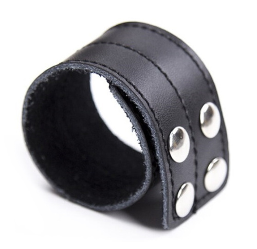 Широкая кожаная утяжка на пенис