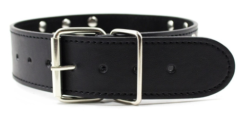 Ошейник с металлическими заклепками и поводком фото 6