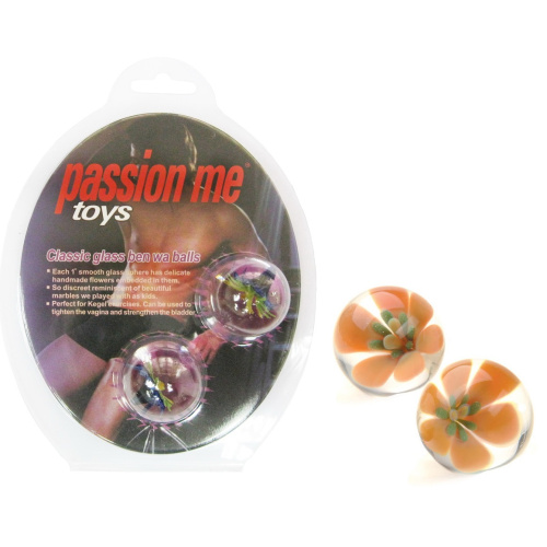 Вагинальные шарики Passion me жёлтые фото 6