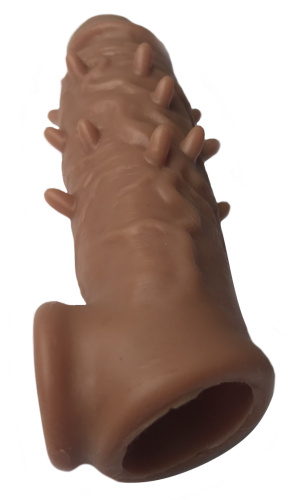 Удлиняющая насадка на пенис Jiuai мулат + 5 см фото 3