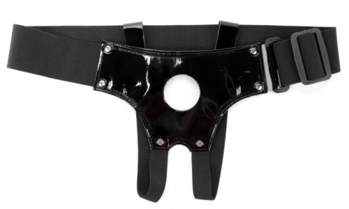 Универсальные трусики для страпона с лаковой вставкой фото 2