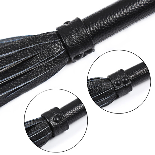 Классическая черная плеть из натуральной кожи фото 4