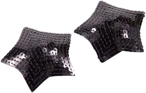 Черные пэстисы-звезды с пайетками фото 2