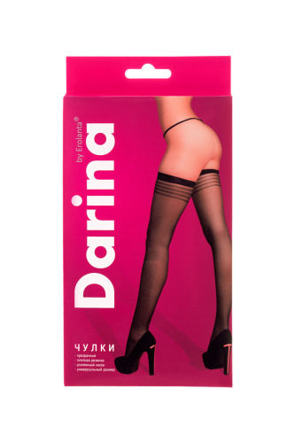 Черные чулки с плотной резинкой OS фото 4