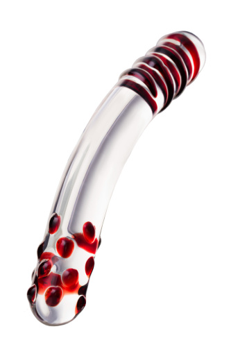 Двухсторонний роскошный фаллос из стекла фото 4