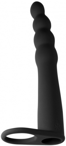 Вибронасадка для двойного проникновения Pure Passion Bramble черная фото 2