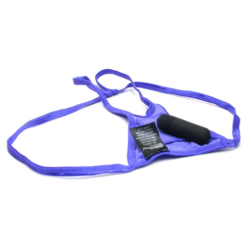 Трусики с вырезом с вибропулей и пэстисы Neon Purple фото 5