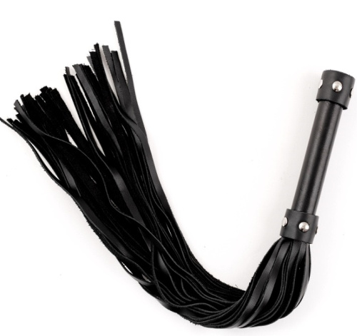 Плеть из натуральной кожи черного цвета Lady's Arsenal фото 3