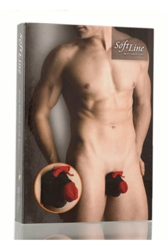 Трусы-мешочек мужские черно-красные S/L фото 2