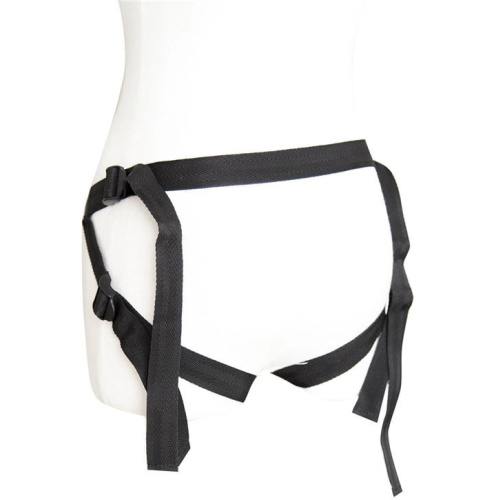 Черные трусики для страпона на ремнях фото 4