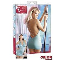 Мини-платье с цепочками бирюзовое Red Corner L