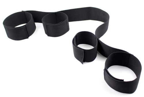 Черный БДСМ бондаж из нейлона фото 3