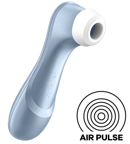 Вакуумно-волновой стимулятор клитора Satisfyer Pro 2 голубой фото 2