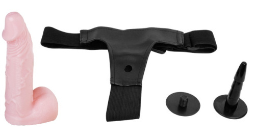 Страпон с расширяющимся фаллоимитатором Ultra Harness 17 см фото 5
