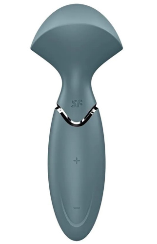 Перезаряжаемый мини-массажер с вибрацией Satisfyer Mini Wand-er серый фото 3