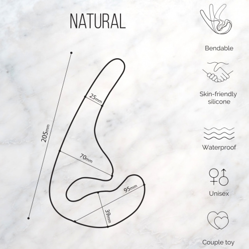 Безремневой анальный страпон Natural Seduction фиолетовый фото 2