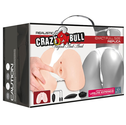 Мастурбатор Crazy Bull с вибрацией и двумя отверстиями фото 11
