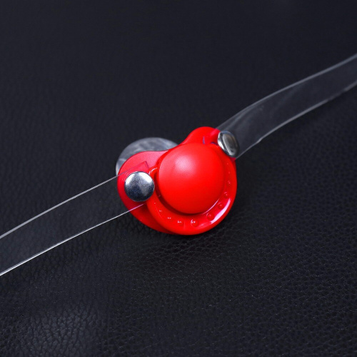 Кляп-соска красного цвета фото 4